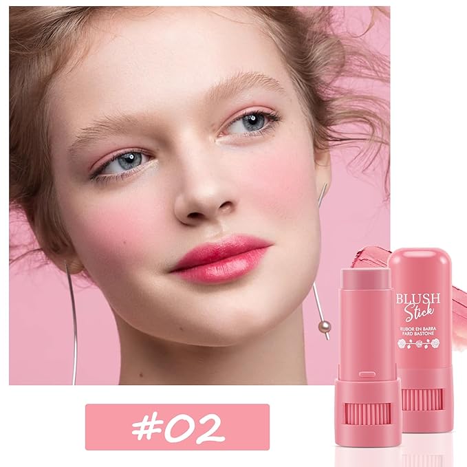 Cream Blush Makeup,Buildable Blush Stick for Cheeks,Matte Finish,Long Wear,Easy Application,Lightweight Multi Stick-Velvo Beauty