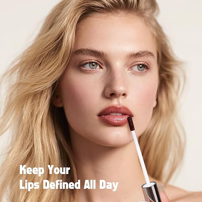 KIMUSE Peel Off Lip Liner Stain, Long Lasting Lip Tint Stain Peel Off, Waterproof, Transfer-Proof, Highly Pigmented Color Peel Off Lip Stain Liner, Matte Finish-Velvo Beauty