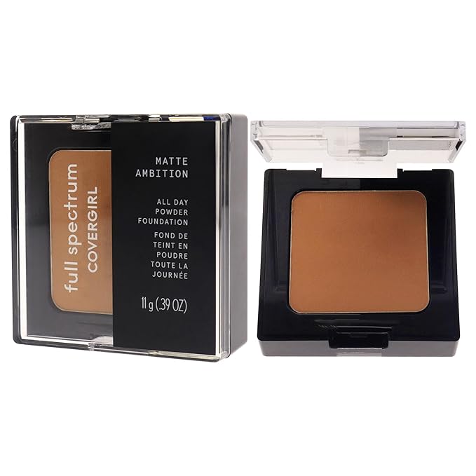 COVERGIRL Matte Ambition, All Day Powder Foundation, Medium-tan Neutral, 0.38 Ounce-Velvo Beauty