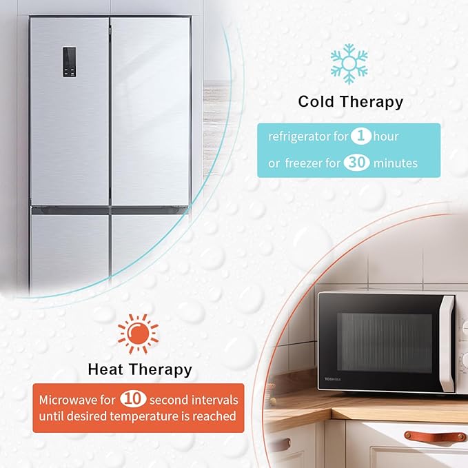 Cooling Eye Mask Gel Eye Mask, Reusable Hot Cold Therapy cold eye mask for Post Surgery, Puffiness, Dark Circles, Eye Bags, Dry Eyes, Migraines with Soft Plush Backing (Leaves)-Velvo Beauty