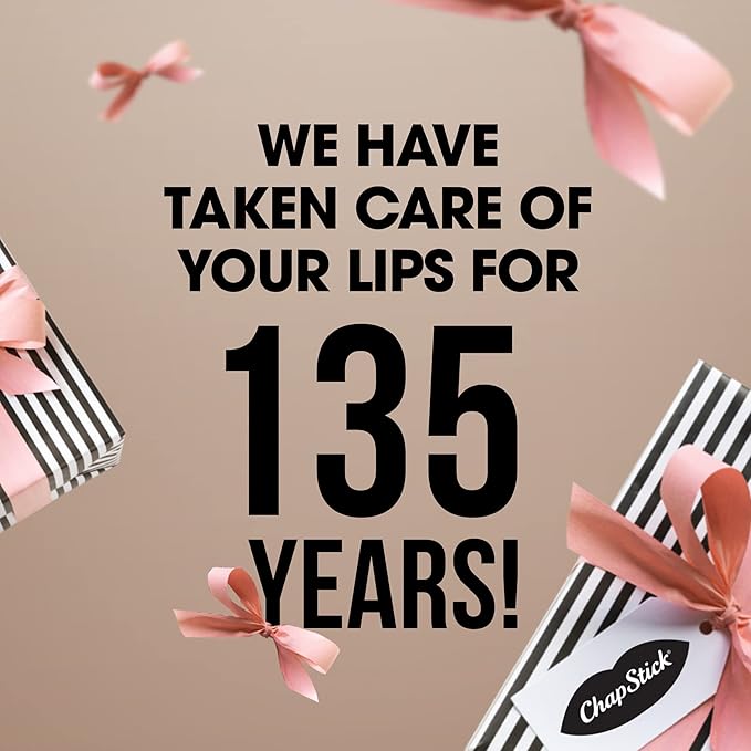 ChapStick Classic Collection Flavored Lip Balm Tubes Pack, Lip Moisturizer - 0.15 Oz (Box of 5 Packs of 3)-Velvo Beauty