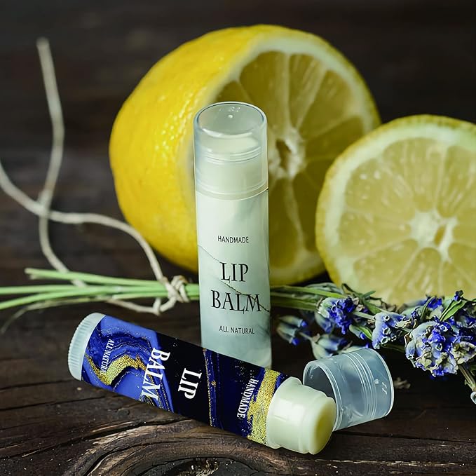 CRASPIRE Lip Balm Labels 80pcs Homemade Lip Balm Labels 2” Clear Lip Balm Labels for Tubes Printable Waterproof Lip Balm Stickers Labels for Lip Balm Handcream Candle Container（Phnom Penh Quicksand）-Velvo Beauty