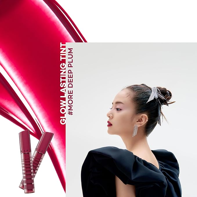 JUNG SAEM MOOL LIP-PRESSION Glow Lasting Tint 0.14 Fl Oz, Water-In-Oil Gloss Tint for Hydrated, Plump Lips, Non-Sticky Comfortable Fit for Radiant Lip Stain, Korean Lip Makeup (More Deep Plum)-Velvo Beauty