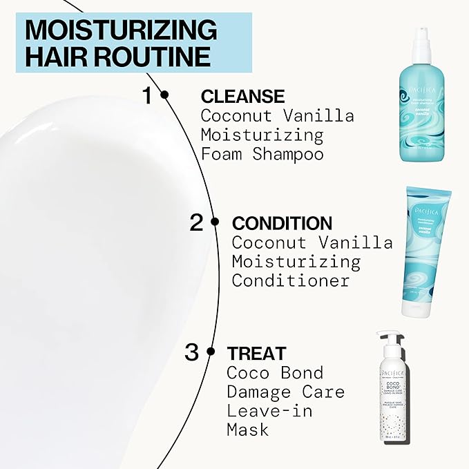 PACIFICA Beauty, Coco Bond Damage Care Leave-In Repair Mask Treatment, Dry & Damaged Hair from Bleach, Color, Chemical Services, Chlorine, & Heat, Coconut, Vegan-Velvo Beauty