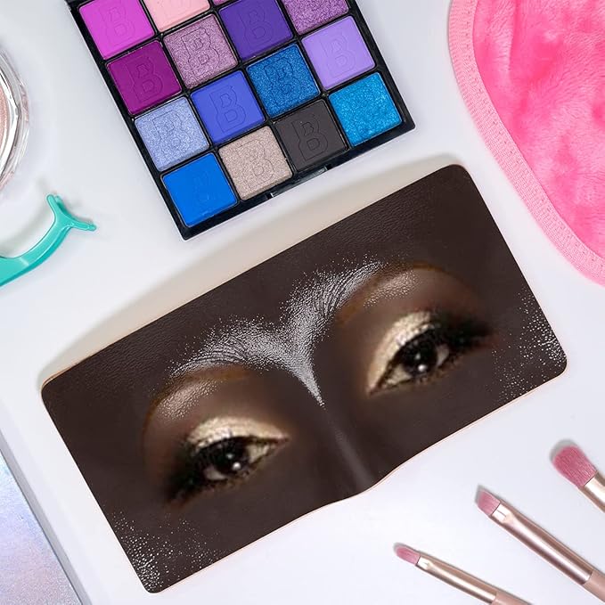 Makeup Mannequin Face, 3D Silicone Makeup Practice Face/Makeup Mannequin Face, Come with Makeup Brush, Makeup Removal, Cleanser&a Velour Bag, for Professional Makeup Artists/Beginners-Velvo Beauty