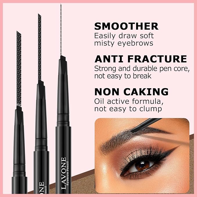 Eyebrow Color Kit with Brow Color & Eyebrow Pencil, 2-in-1 Natural Effects Eyebrow Makeup Set, Easy & Safe to Use 10ml - Black-Velvo Beauty