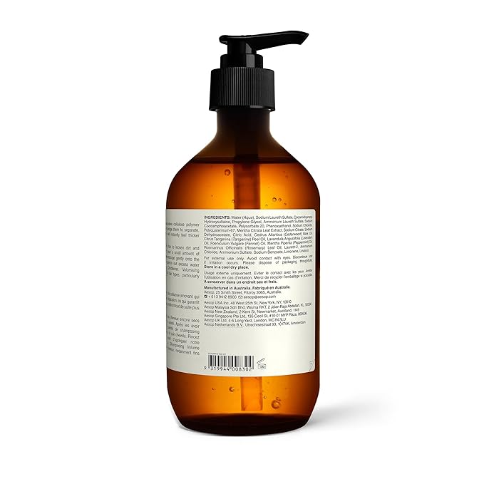 Aesop Volumizing Shampoo | Lifting Formulation for Volume and Body for Thin or Fine Hair | Botanical Oils to Soften Hair and Add Shine | 16.9oz / 500mL-Velvo Beauty