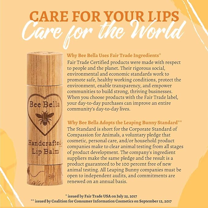 Bee Bella Lip Balm Pumpkin Spice (3 Pack)- With Beeswax, Coconut Oil, Jojoba Oil, Vitamin E Oil, Argan Oil and More for Soft and Smooth Lips - Long-Lasting Moisture - Handmade in the USA-Velvo Beauty