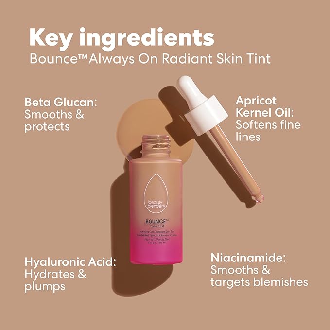 Beautyblender 12-Hour Always on Radiant Skin Tint, Breathable Serum Foundation Stays Put for All Day Long Wear, Infused with Hyaluronic Acid & Niacinamide, Deep 3-Velvo Beauty