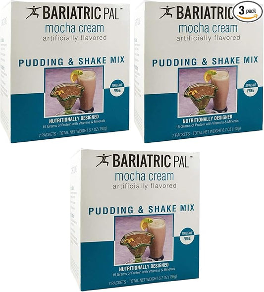 BariatricPal 15g Protein Shake or Pudding (Aspartame Free) - Mocha Cream (3-Pack)-Velvo Beauty