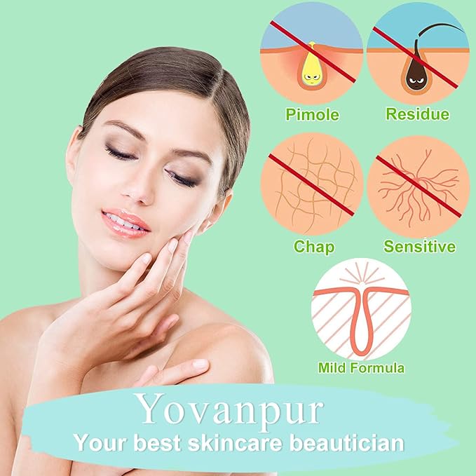 Hard Wax Beads for Brazilian Waxing, At Home Pearl Wax for Bikini, Face, Eyebrow, Legs - 300g (10 Oz) with 10 Wax Spatulas (Light Green-Aloe)-Velvo Beauty