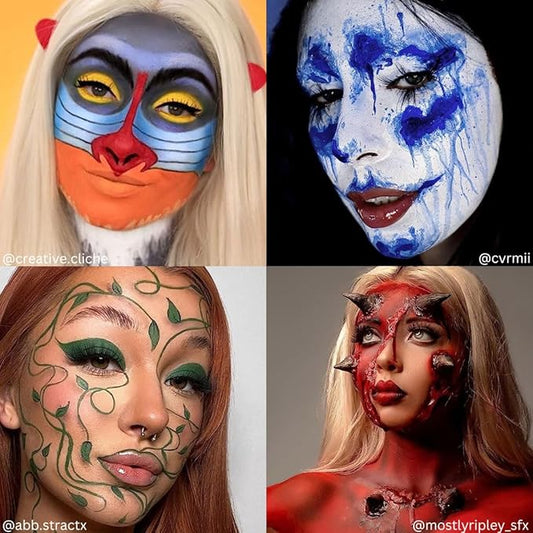 Mehron Makeup Paradise Makeup AQ 8 Color Basic Palette | Magnetic Refillable Body Paint & Face Paint Palette | Professional Water Activated Makeup for Costumes, SFX, Halloween, & Cosplay-Velvo Beauty