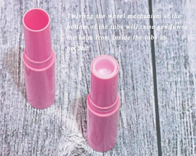 0.14oz Empty Flavored Lip Balm Container Tubes Plastic Homemade Moisturizing Lip Stick with Caps Bulk Fit for Women Adult DIY Making Supplies, 25 Count (Rose Pink)-Velvo Beauty