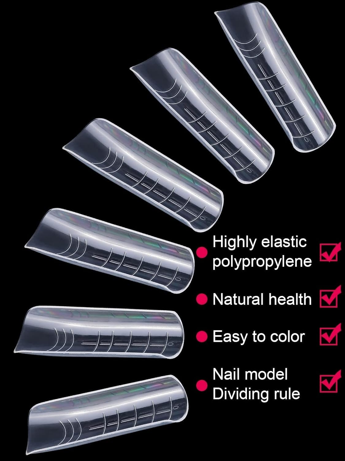 TOROKOM 120Pcs Poly Extension Gel Dual Nail Forms Square Clear Nail Forms Full Cover Coffin Nail Molds 12 Sizes for Gel Manicure Nail Art Design Salon&DIY-Velvo Beauty