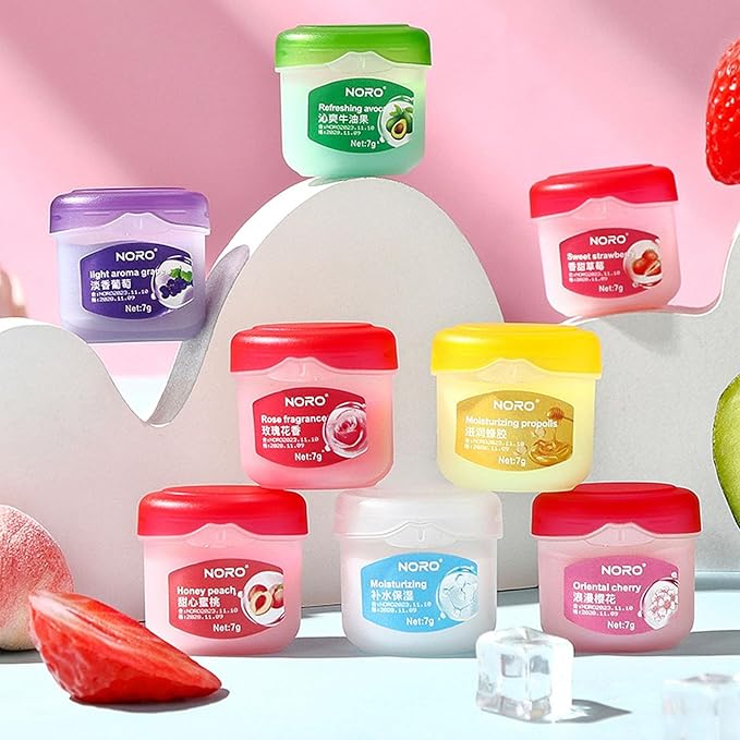 Lip Balm Hydrating, Lip Balm Lip Sleeping Mask, Lip Moisturizer For Lip Care, Lip Mask Overnight Nourishing Cracked Lips, Lip Care Products Birthday Gifts Set For Teens – 8pcs-Velvo Beauty