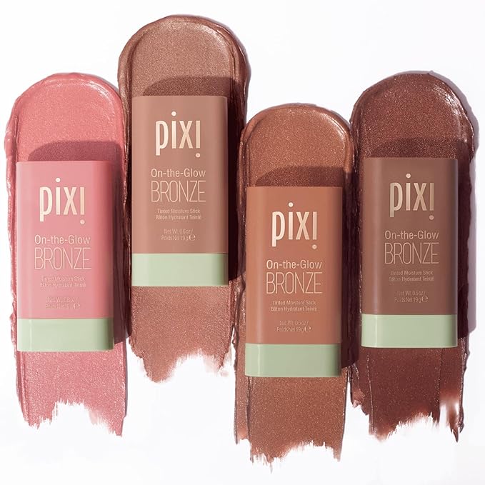 Pixi On-the-Glow Bronze - RichGlow, Hydrating Tinted Moisture Bronzer Stick with Ginseng, Aloe Vera & Fruit Extracts, For Cheeks & Lips, 19g / 0.6oz, Paraben-Free-Velvo Beauty