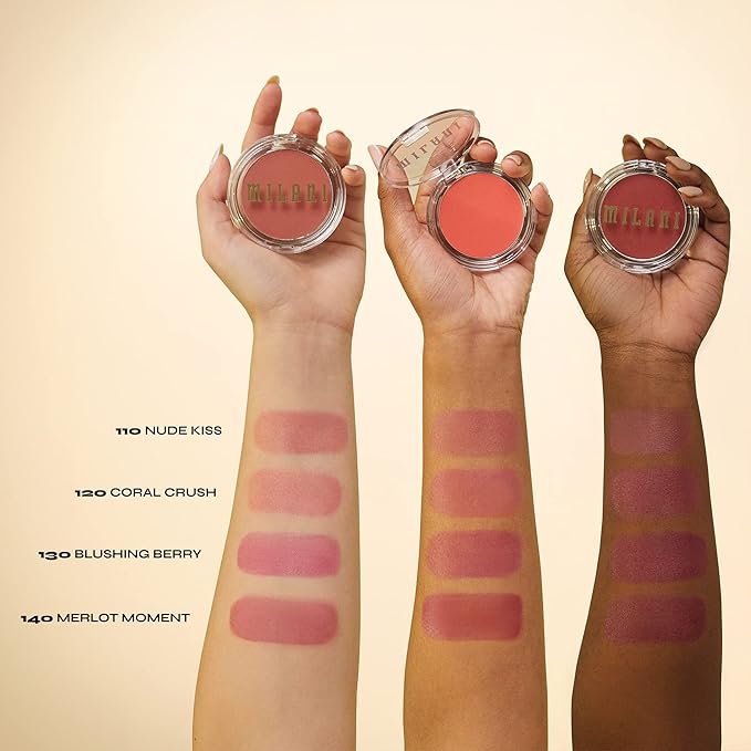 Milani Cheek Kiss Cream Blush- Cream to Gel Blush for Cheek and Lip Tint-Velvo Beauty