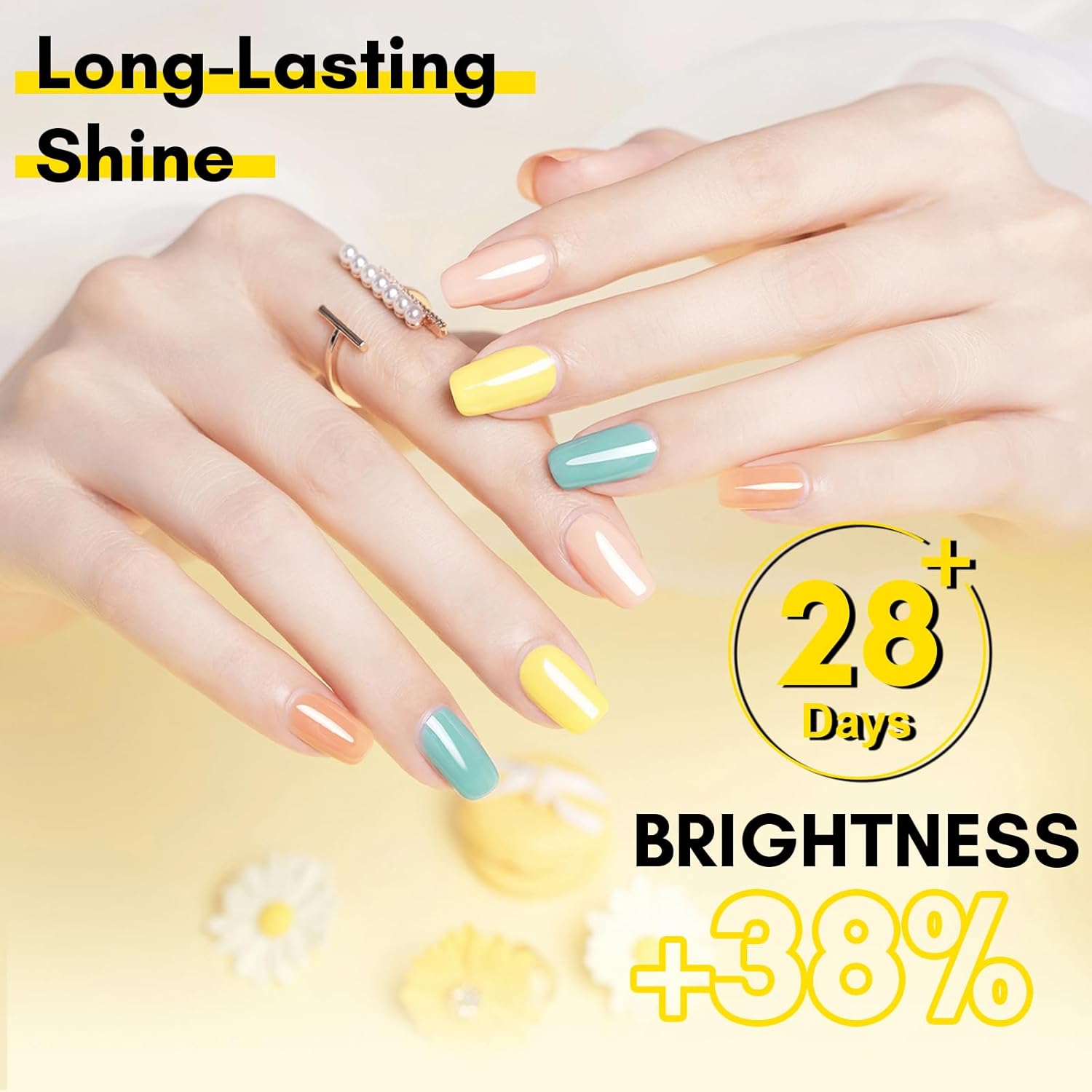 Makartt Gel Top Coat and Base Coat Kit: Clear Gloss Shiny No Wipe Stain Resistant General Top Coat Nail Polish UV and Primer for Acrylic Nails Dip Powder Gel Nail Polish Beauty Gift-Velvo Beauty