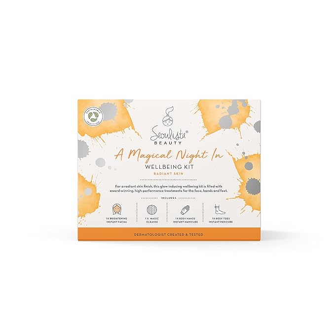 RADIANT Gifting Bundle | BRIGHTENING SHEET MASK | Rosy Toes - Foot Mask Instant Pedciure | Rosy Hands - Hand Mask Instant Manicure| Magic Cleanse™ Eco-friendly Cleansing Tool-Velvo Beauty