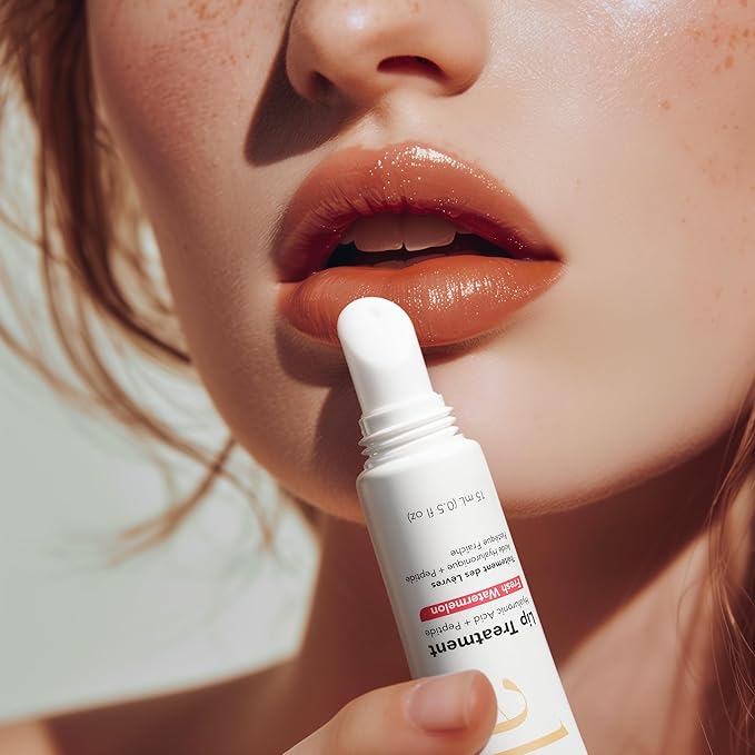 Alfie Hyaluronic Acid Lip Booster -Watermelon Flavor -15ml/0.5 Fl. Oz -Peptide Lip Treatment -Lip Plumper & Filler -Lip Serum & Moisturizer -Lip Volume Hydrating Treatment -Vegan Friendly, Non-Toxic-Velvo Beauty