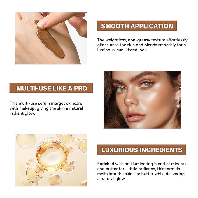 Butter Glow Bronzing Serum, Facial Bronzing Serum, Bronzing Drops For Face, Face Bronzing Drops, For Radiant, Natural, Sunkissed Complexion-Velvo Beauty