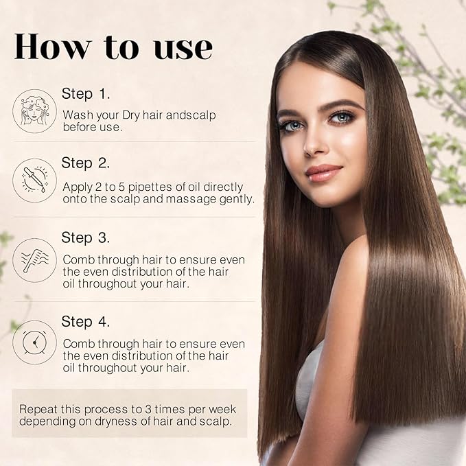 Aeshory Hair Oil - 5 IN 1 Hair Care Oil with Rosemary, Castor, Argan, Vitamin E, and Avocado for Hair Growth and Strengthening - Nourishing and Volumizing 3.38 fl oz-Velvo Beauty