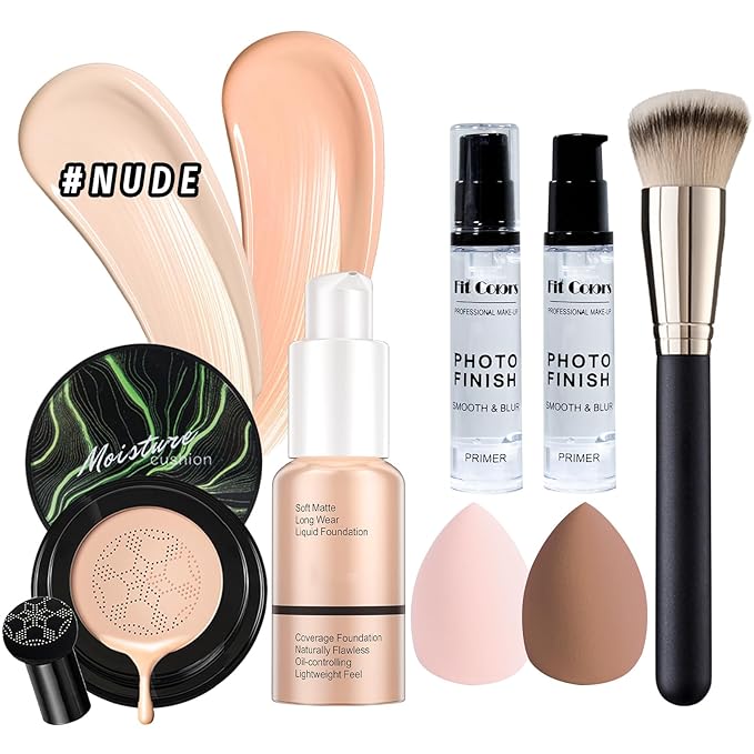 Makeup Set, Makeup Set Kit for Women, Makeup Present for Women Teens, Eyeshadow Foundation CC Cream Face Primer Counter stick, Brush Sponges Lipstick Set Eyebrow Pencil Mascara Eyeliner-Velvo Beauty