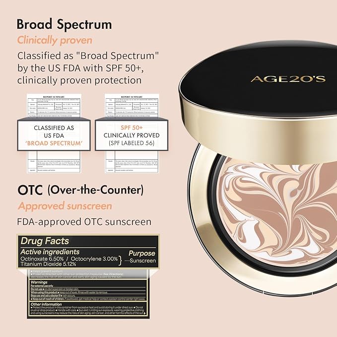 AGE20'S Signature Essence Pact SPF 50+ | Pack of 1 | 25N SAND | Cream Foundation, Dewy Finish, Natural Coverage | Korean Cushion Foundation-Velvo Beauty