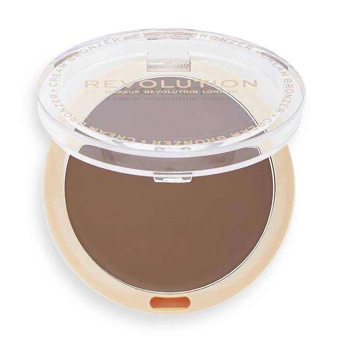 Revolution Beauty, Ultra Cream Face Bronzer, Buildable & Blendable Cream Contour, Vegan & Cruelty Free, Dark, 0.24 Oz.-Velvo Beauty