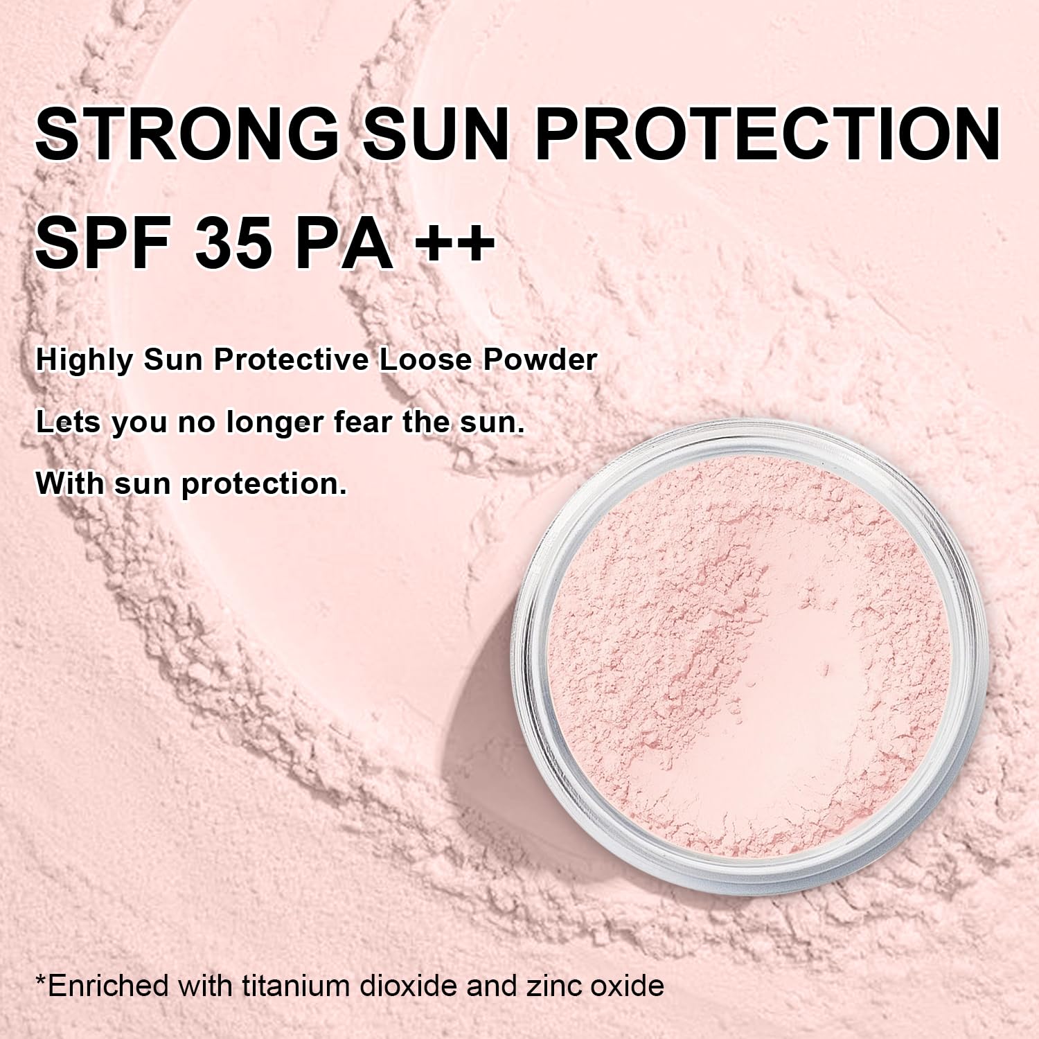 Mineral Setting Powder, SPF 35, Sunscreen Pink Face Loose Blurring FinishingPowder, Sheer Coverage, Weightless and Oil Control. Extend Base Makeup (#04 Pink Setting Makeup)-Velvo Beauty