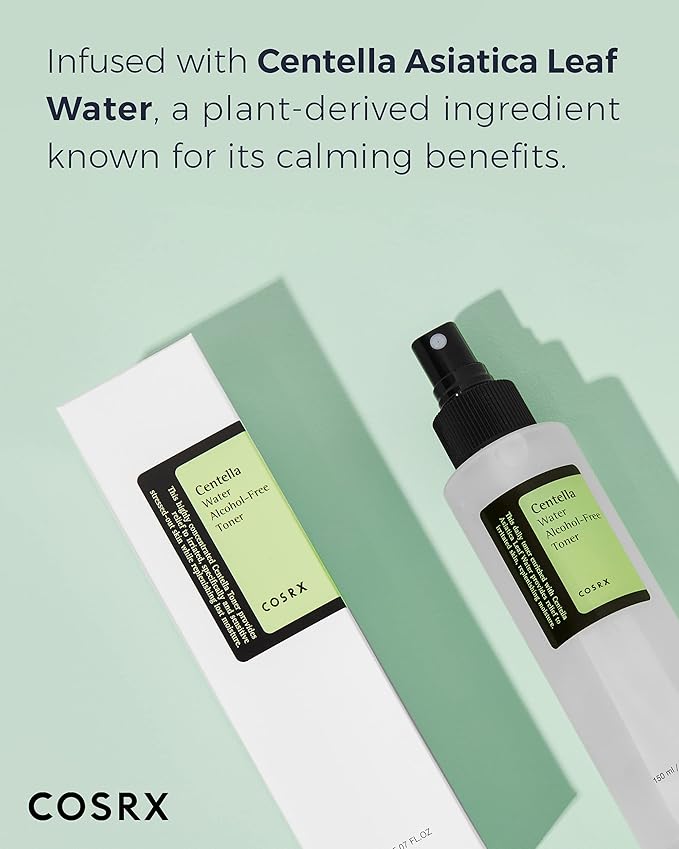 COSRX Alcohol-Free Cica Toner, 150ml / 5.07 fl.oz | Spray-type Korean Toner with Centella Asiatica for Hydrating & Soothing Redness | Korean Skin Care, Not Tested on Animals, Paraben Free-Velvo Beauty
