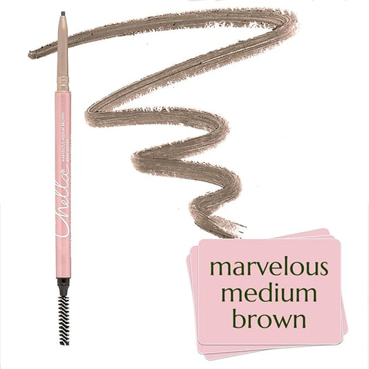 Chella Eyebrow Pencil – Easy-to-Use Brow Definer for Shaping, Filling & Blending – Long-Wear Medium Brown Eyebrow Pencils for Women with Precise Tip (Medium brown)-Velvo Beauty