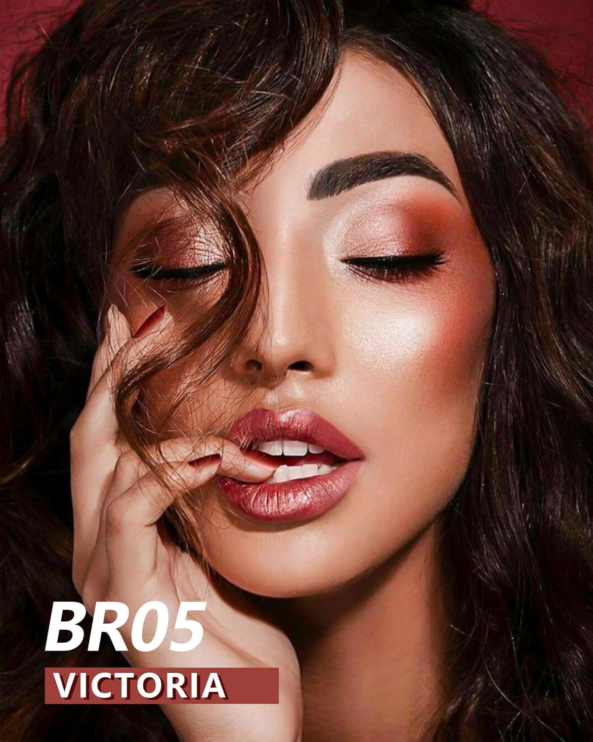 MAKI YIKA Red Lipstick for Women Metallic Lipsticks Glitter Long Lasting Lipstick No Smudge No Transfer Liquid Pink Lip Gloss (BR05 Victoria)-Velvo Beauty