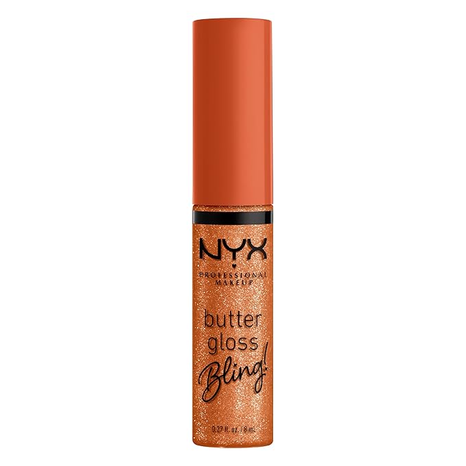 NYX PROFESSIONAL MAKEUP Butter Gloss Bling Lip Gloss, Non Sticky and Shiny Vegan Lip Makeup - Pricey-Velvo Beauty