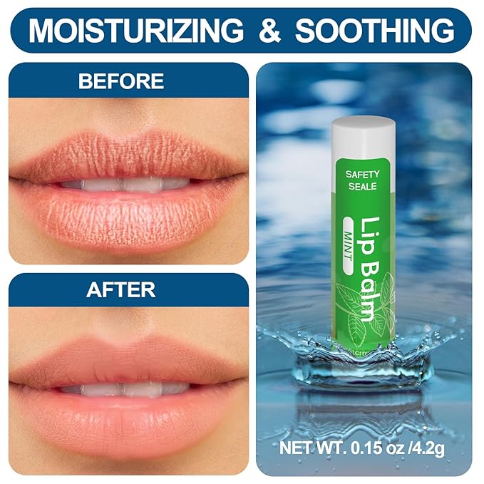 20 Pack Natural Lip Balm Bulk with Vitamin E and Coconut Oil Valentine's Day best choice - Moisturizing, Soothing, and Repairing Dry and Chapped Lips - 10 Flavors - Non-GMO-Velvo Beauty