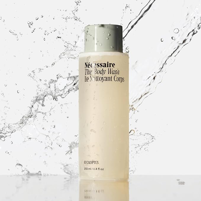 Nécessaire The Body Wash Eucalyptus - Natural Body Wash for Women & Men, Replenishing Shower Gel with Niacinamide, Vitamin C/E + Omega 6/9. Oil-In-Gel Cleanse, 8.4 fl oz.-Velvo Beauty