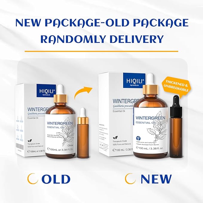 HIQILI Wintergreen Essential Oil,100% Pure Natural,for Diffuser-Inhalation Therapy - 3.38 Fl Oz-Velvo Beauty