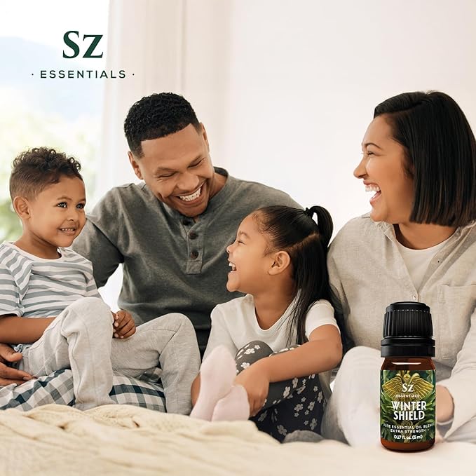 Winter Shield Essential Oil Blend for Diffuser and Humidifier - Extra Strength Protective Seasonal Defense - 100% Pure, Natural & Undiluted - Therapeutic Grade & Vegan - 0.17 oz (5ml)-Velvo Beauty