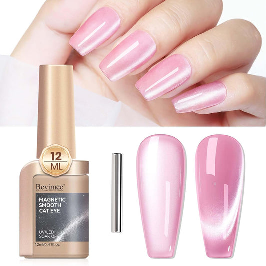 Cat Eye Gel Nail Polish, Moonlight Glitter Holographic Cateye Nail Polish with Magnet 12ML, Magnetic Mirror Glass Ceramics Smoothie UV Gel for Nail Art Manicure DIY at Home-Velvo Beauty