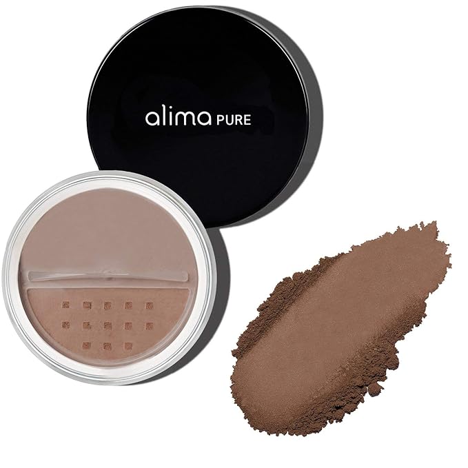 Alima Pure Matte Foundation Loose Mineral Powder Foundation Makeup, Loose Powder Makeup Oil Free Talc Free Powder, Natural Makeup Mineral Foundation Full Coverage Natural Foundation Powder .15 oz/4.5g-Velvo Beauty