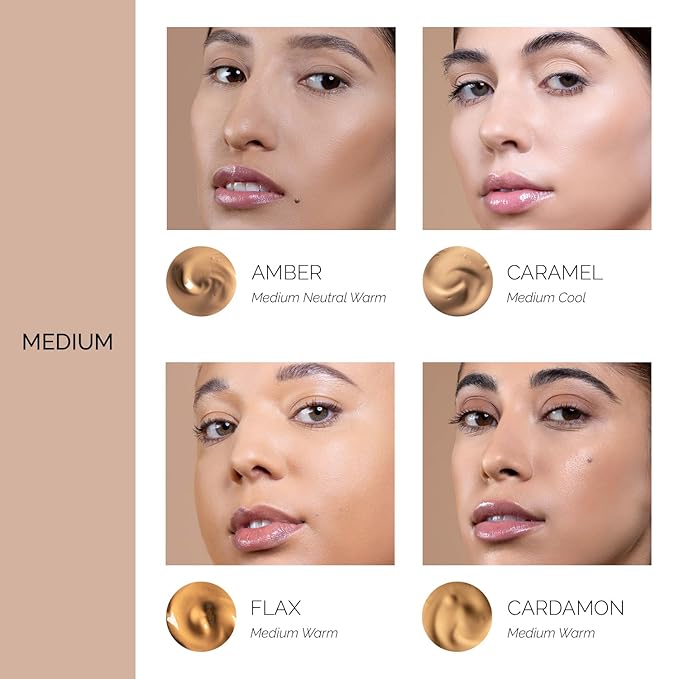 OFIR Skin Satin Medium Coverage Foundation | Buildable, Non-Creasing Finish | Vegan, Cruelty-Free, Paraben-Free Makeup | Blue Light Protection | 1 FL OZ (Flax - Medium Warm)-Velvo Beauty