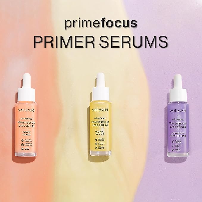 wet n wild Prime Focus Pore Minimizing Facial Serum Primer Makeup Extending | Reduces Pores | Improves Skin Texture | Exfoliates | Retinol Alternative, Hydrating-Velvo Beauty