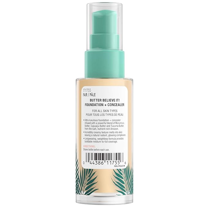 Physicians Formula Butter Believe It! Foundation + Concealer 1- Fair | Dermatologist Tested, Clinicially Tested-Velvo Beauty