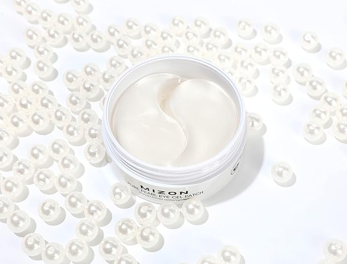 MIZON Pure Pearl Eye Gel Patch with Pearl, Diamond Powder, and Niacinamide for Radiance, Firming, and Nourishment – 60pcs – Improves Dark Circles and Luminosity-Velvo Beauty