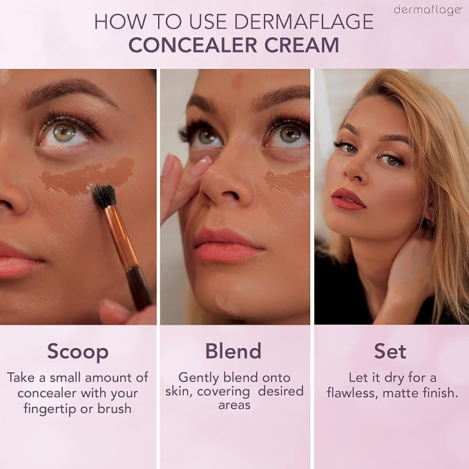 Dermaflage Waterproof Concealer Cream (Espresso) - Concealer Full Coverage, Matte Finish for Face & Body - Hides Dark Circles, Tattoos & Acne - Long Lasting Formula Used by Hollywood Makeup Artists-Velvo Beauty