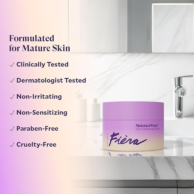 FIÈRA MoistureWiser – Advanced Anti-Aging Moisturizer for Mature Skin, Tightens, Hydrates & Reduces Fine Lines & Wrinkles for a Youthful Look – 1.69 FL. OZ. / 50 ML-Velvo Beauty