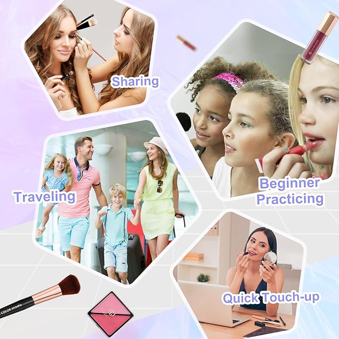 Color Nymph Makeup Kit For Women, Girls Makeup Set For Teens Professional Make Up Kits With Travel Case Full Cosmetics Kit w/ 35 Colors Eyeshadows Lipstick Blush Brushes Lipgloss Mascara-Velvo Beauty