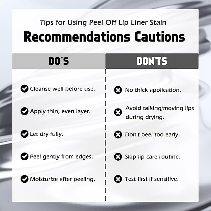 KIMUSE Peel Off Lip Liner Stain, Long Lasting Lip Tint Stain Peel Off, Waterproof, Transfer-Proof, Highly Pigmented Color Peel Off Lip Stain Liner, Matte Finish-Velvo Beauty