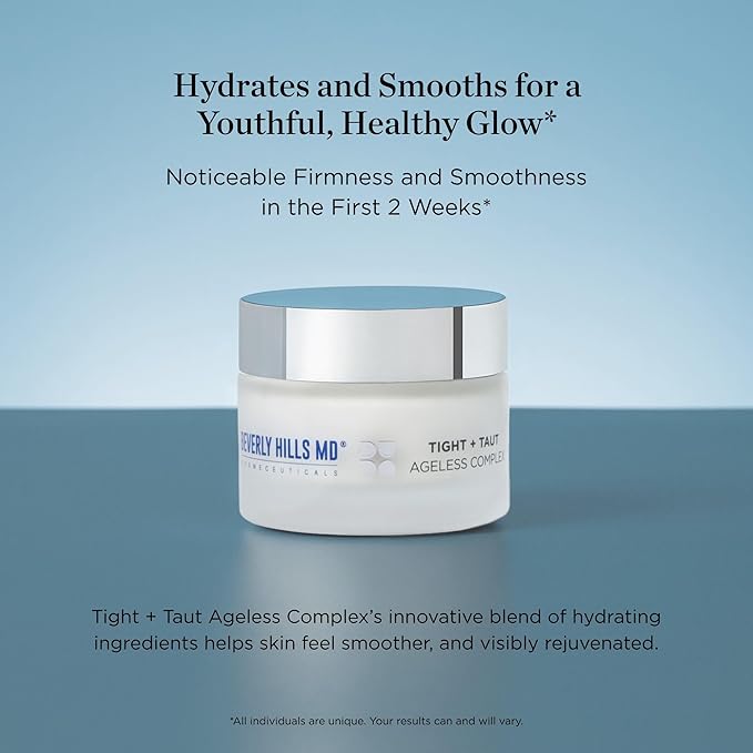 Beverly Hills MD Tight + Taut Ageless Complex – Anti-Aging Face Cream, Hydrating Cream with Peptides and Botanical Extracts – Targets Wrinkles, Fine Lines, and Sagging for a Youthful Glow, 50ml-Velvo Beauty