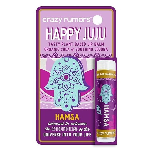 Crazy Rumors Happy Juju All Natural, Plant-Based Lip Balm with Organic Shea & Jojoba 1 Pack (Hamsa)-Velvo Beauty